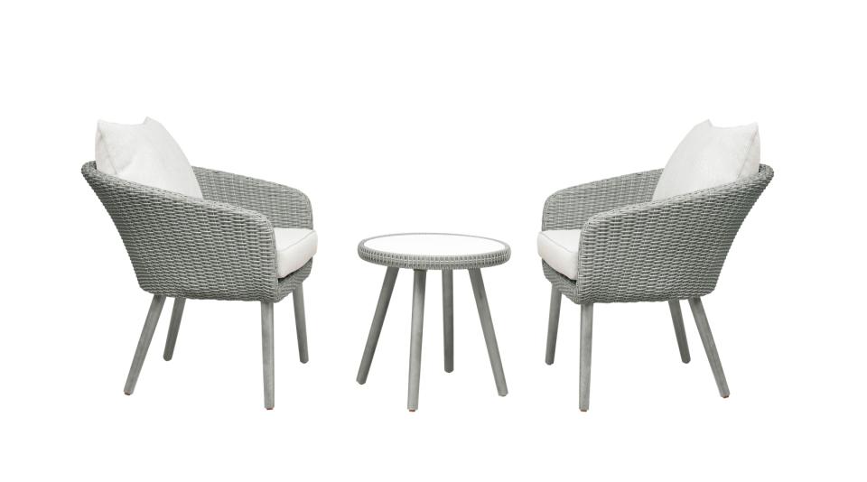 Se Bistro sæt, m. 2 havestole og 1 havebord, m. grå puder - grå PE flet og grå træ ❤ Kæmpe udvalg i Unique Furniture - Køb online på udsalg og tilbud lige nu ❤ Hurtig levering til lave fragtpriser - Varenummer: Boboonline-123011 og barcode / Ean: 5704745195995 på lager - Udsalg på Udendørs møbler,Udendørs cafémøbler,Udendørs cafésæt,
Udendørs møbler,
Udendørs cafémøbler,
Terrasse og have,
Alle uden Store besparelser – op til 67% - Et af Danmarks største udvalg – 2.739+ brands