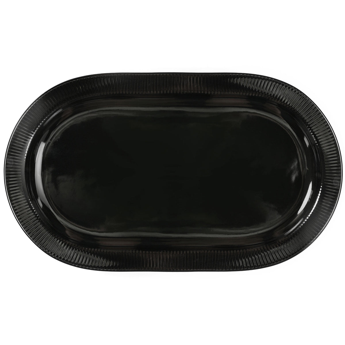 Sagaform Inka serveringsfad i sort med oval form