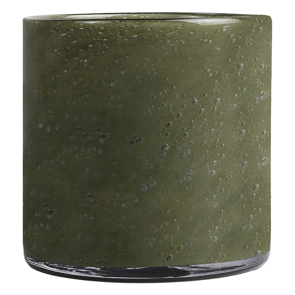 Byon Calore lysestage i medium størrelse af glas i farven Calamata Green