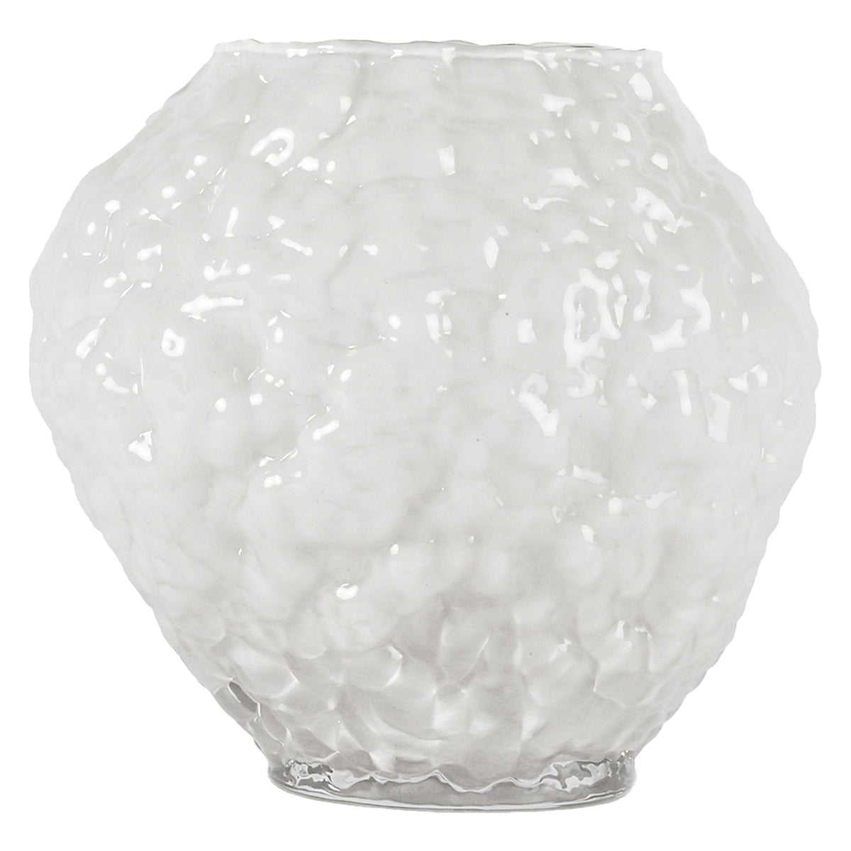Lille Byon Corallo vase i offwhite glas med korallignende struktur og let opaliseret finish