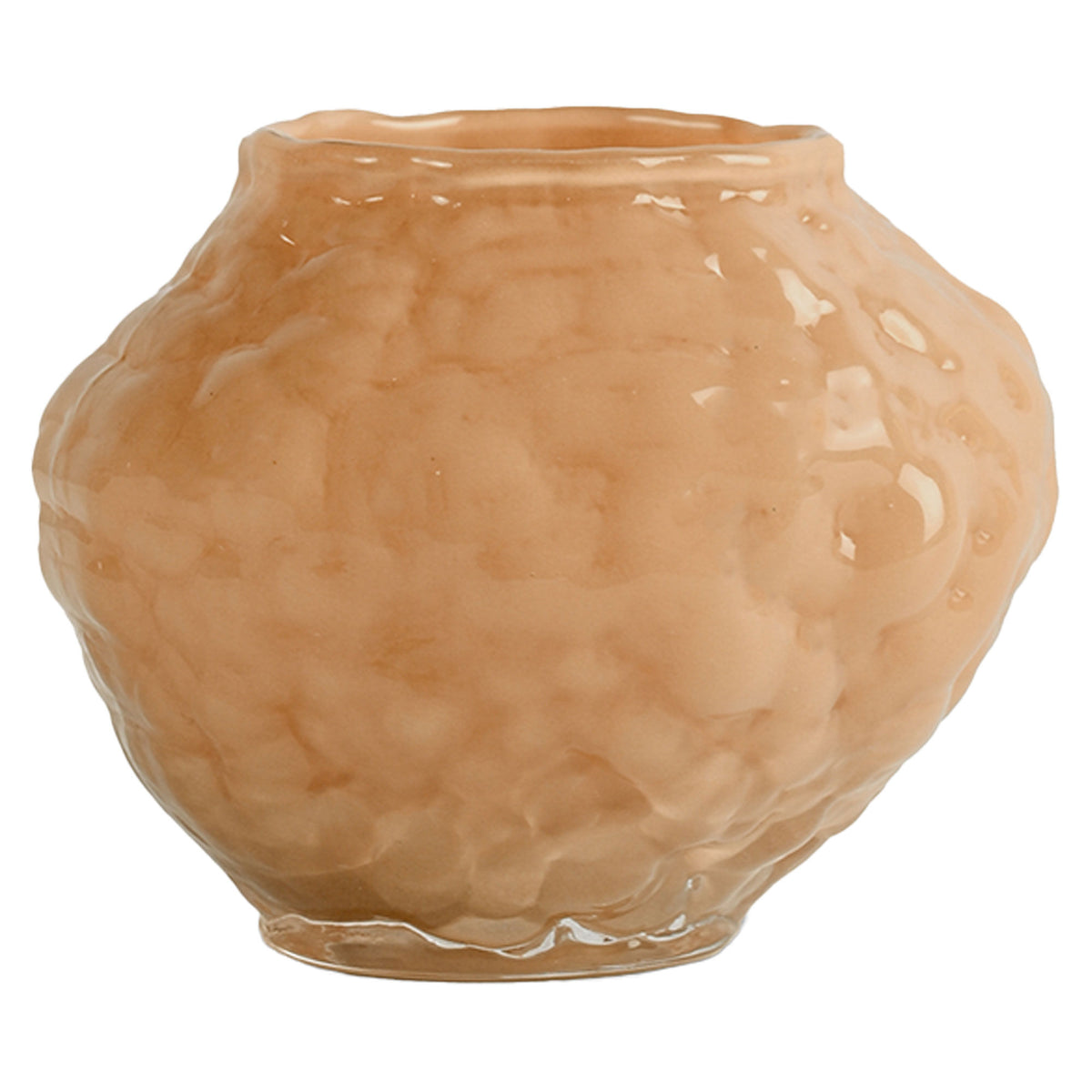 Byon Corallo vase mini i peach med koralinspireret struktur i glasset