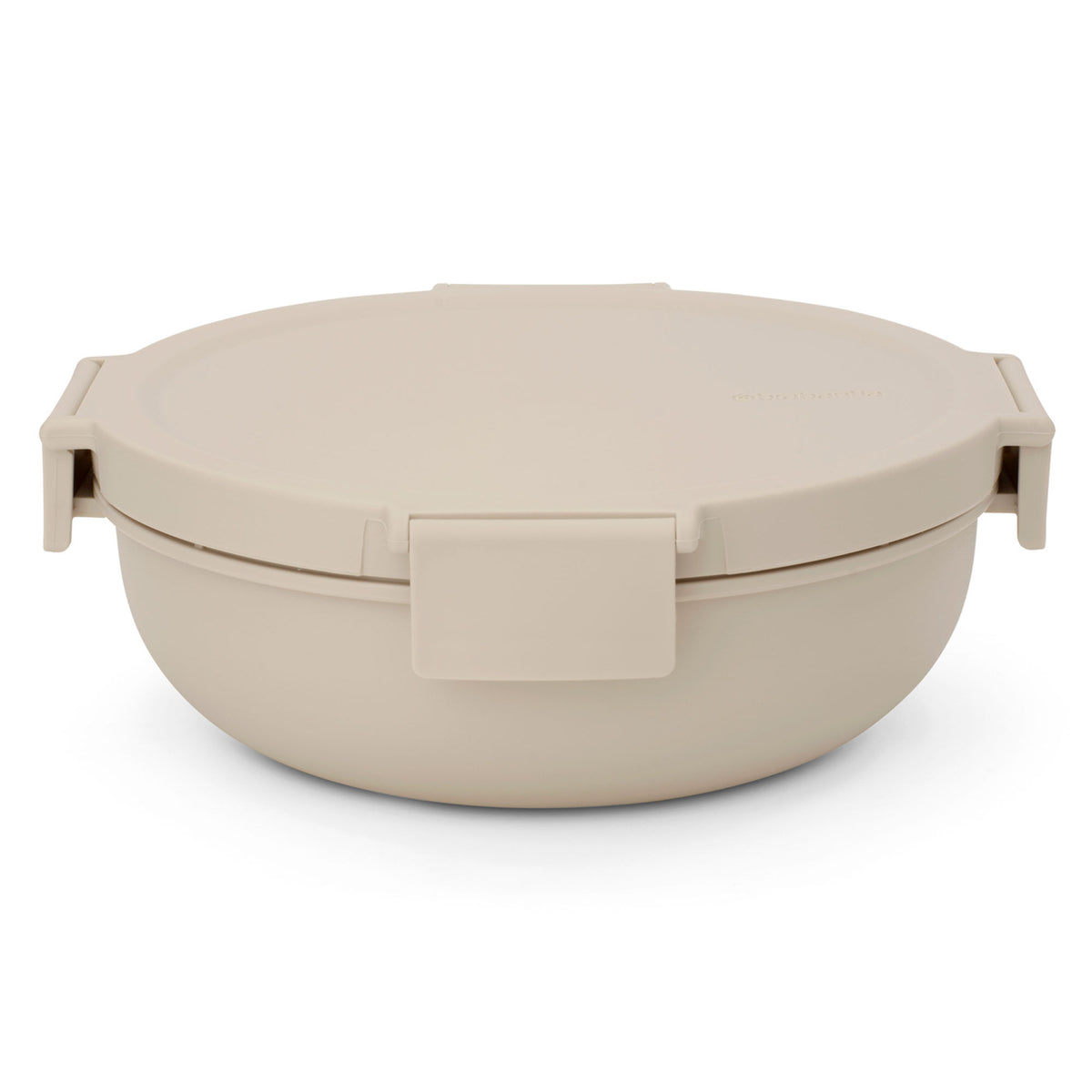 Brabantia Make & Take salatskål i soft beige plast med plads til 1,3 liter og opdelt indsats