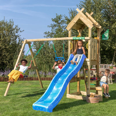 Se Jungle Gym - Legetårn Jungle Gym Totem w/2-Swing Module 200 og blå rutschebane ✔ Kæmpe udvalg i  Jungle Gym - Køb online på udsalg og tilbud lige nu ✔ Hurtig levering: 1 - 2 Hverdage samt billig fragt - Varenummer: BGH-50309923995978 og barcode / Ean: 5705858721613 på lager - Udsalg på Best selling products Spar op til 58% - Over 1354 kendte brands på udsalg