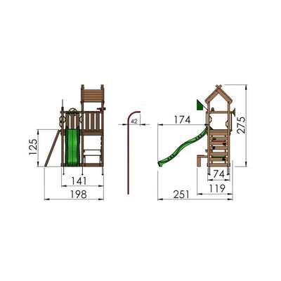 Se Jungle Gym - Legetårn Jungle Gym Teepee m/ grøn rutschebane ✔ Kæmpe udvalg i  Jungle Gym - Køb online på udsalg og tilbud lige nu ✔ Hurtig levering: 1 - 2 Hverdage samt billig fragt - Varenummer: BGH-50309925699914 og barcode / Ean: 5705858721798 på lager - Udsalg på Best selling products Spar op til 53% - Over 1354 kendte brands på udsalg