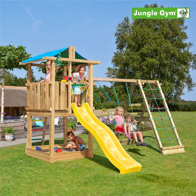 Se Jungle Gym - Legetårn Jungle Gym Hut 2.1 m/2-Climb Module 220 og gul rutschebane ✔ Kæmpe udvalg i  Jungle Gym - Køb online på udsalg og tilbud lige nu ✔ Hurtig levering: 1 - 2 Hverdage samt billig fragt - Varenummer: BGH-50309917081930 og barcode / Ean: 5705858715131 på lager - Udsalg på Best selling products Spar op til 51% - Over 1324 kendte brands på udsalg