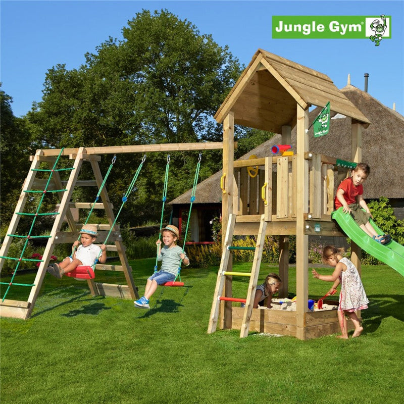 Se Jungle Gym - Legetårn Jungle Gym Club 2.1 m/2-Climb Module 220 og grøn rutschebane ✔ Kæmpe udvalg i  Jungle Gym - Køb online på udsalg og tilbud lige nu ✔ Hurtig levering: 1 - 2 Hverdage samt billig fragt - Varenummer: BGH-50309915509066 og barcode / Ean: 5705858715339 på lager - Udsalg på Best selling products Spar op til 64% - Over 1324 kendte brands på udsalg