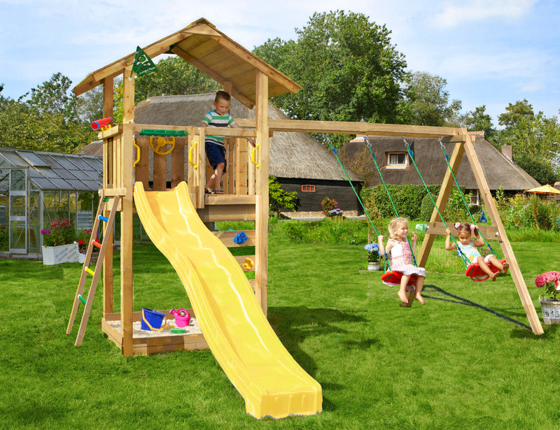 Se Jungle Gym - Legetårn Jungle Gym Sierra 2.1 m/Swing Module 220 og gul rutschebane ✔ Kæmpe udvalg i  Jungle Gym - Køb online på udsalg og tilbud lige nu ✔ Hurtig levering: 1 - 2 Hverdage samt billig fragt - Varenummer: BGH-50309920686410 og barcode / Ean: 5705858721774 på lager - Udsalg på Best selling products Spar op til 53% - Over 1324 kendte brands på udsalg