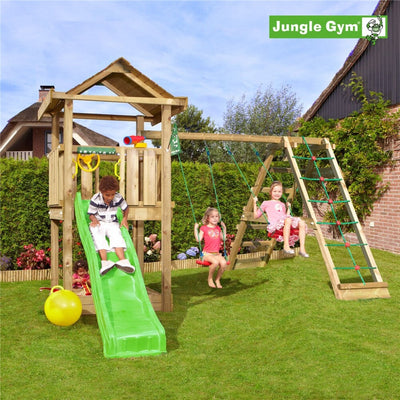 Se Jungle Gym - Legetårn Jungle Gym House 2.1 m/2-Climb Module 220 og grøn rutschebane ✔ Kæmpe udvalg i  Jungle Gym - Køb online på udsalg og tilbud lige nu ✔ Hurtig levering: 1 - 2 Hverdage samt billig fragt - Varenummer: BGH-50309916819786 og barcode / Ean: 5705858715933 på lager - Udsalg på Best selling products Spar op til 55% - Over 1324 kendte brands på udsalg