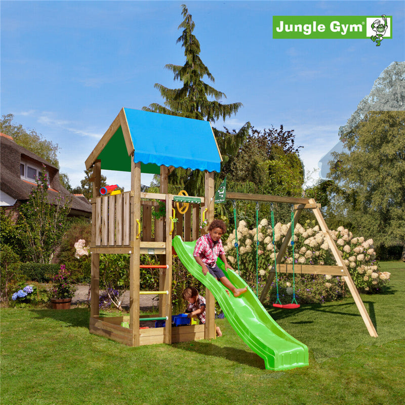 Se Jungle Gym - Legetårn Jungle Gym Home 2.1 m/2-Swing Module 220 og grøn rutschebane ✔ Kæmpe udvalg i  Jungle Gym - Køb online på udsalg og tilbud lige nu ✔ Hurtig levering: 1 - 2 Hverdage samt billig fragt - Varenummer: BGH-50309916721482 og barcode / Ean: 5705858716046 på lager - Udsalg på Best selling products Spar op til 57% - Over 1324 kendte brands på udsalg