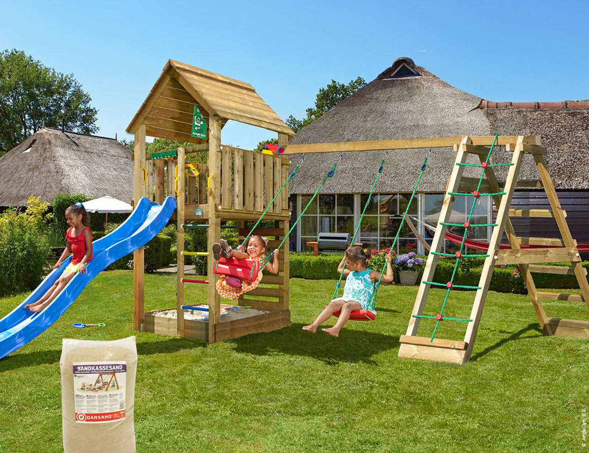 Se Jungle Gym - Legetårn Cabin 2.1 m/2-Climb Module 220, blå rutsjebane og 120 kg sand ❤ Kæmpe udvalg i Jungle Gym - Køb online på udsalg og tilbud lige nu ❤ Billig fragt og hurtig levering - Varenummer: Bolig&Haven-50309919703370 og barcode / Ean: 5705858722160 på lager - Udsalg på Spar helt op til 79% - Kæmpe udsalg på over 739 brands