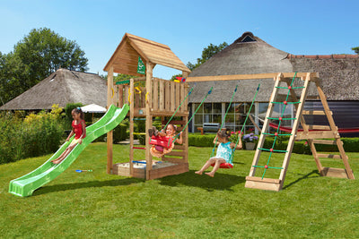 Se Jungle Gym - Legetårn Jungle Gym Cabin 2.1 m/2-Climb Module 220 og grøn rutsjebane ✔ Kæmpe udvalg i  Jungle Gym - Køb online på udsalg og tilbud lige nu ✔ Hurtig levering: 1 - 2 Hverdage samt billig fragt - Varenummer: BGH-50309919637834 og barcode / Ean: 5705858722153 på lager - Udsalg på Best selling products Spar op til 66% - Over 1324 kendte brands på udsalg