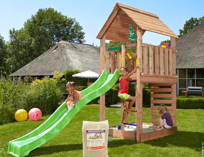 Se Jungle Gym - Legetårn Jungle Gym Cabin 2.1 m/grøn rutsjebane og 120 kg sand ✔ Kæmpe udvalg i  Jungle Gym - Køb online på udsalg og tilbud lige nu ✔ Hurtig levering: 1 - 2 Hverdage samt billig fragt - Varenummer: BGH-50309919572298 og barcode / Ean: 5705858722191 på lager - Udsalg på Best selling products Spar op til 67% - Over 1324 kendte brands på udsalg
