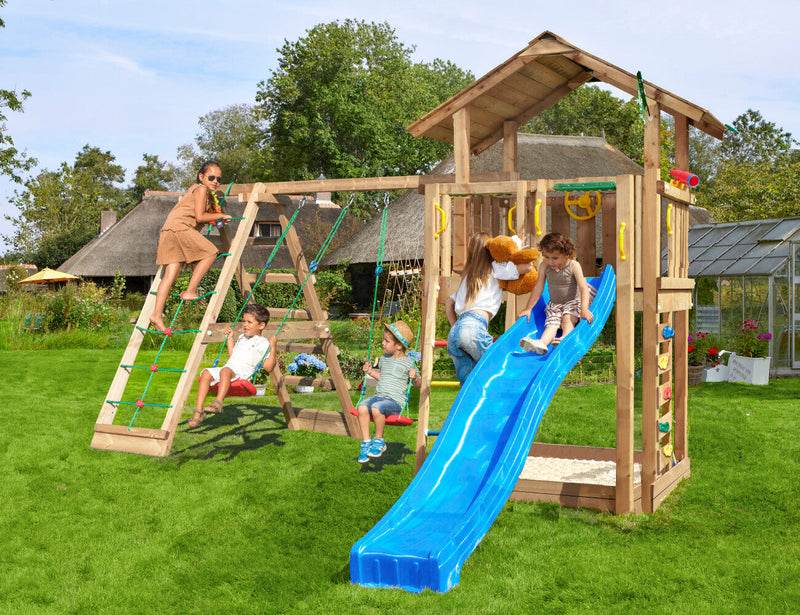 Se Jungle Gym - Legetårn Jungle Gym Chalet 2.1 m/2-Climb Module 220 og blå rutschebane ✔ Kæmpe udvalg i  Jungle Gym - Køb online på udsalg og tilbud lige nu ✔ Hurtig levering: 1 - 2 Hverdage samt billig fragt - Varenummer: BGH-50309920817482 og barcode / Ean: 5705858721873 på lager - Udsalg på Best selling products Spar op til 67% - Over 1324 kendte brands på udsalg