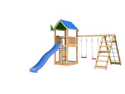 Se Jungle Gym - Legetårn Jungle Gym Lodge 2.1 inkl. Climb Module og blå rutschebane ✔ Kæmpe udvalg i  Jungle Gym - Køb online på udsalg og tilbud lige nu ✔ Hurtig levering: 1 - 2 Hverdage samt billig fragt - Varenummer: BGH-50309921177930 og barcode / Ean: 5705858723082 på lager - Udsalg på Best selling products Spar op til 59% - Over 1324 kendte brands på udsalg