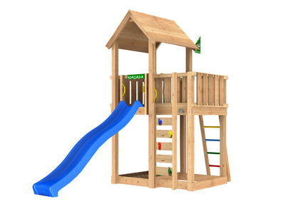 Se Jungle Gym - Legetårn Jungle Gym Mansion 2.1 m/blå rutsjebane og 120 kg sand ✔ Kæmpe udvalg i  Jungle Gym - Køb online på udsalg og tilbud lige nu ✔ Hurtig levering: 1 - 2 Hverdage samt billig fragt - Varenummer: BGH-50309921472842 og barcode / Ean: 5705858722818 på lager - Udsalg på Best selling products Spar op til 53% - Over 1324 kendte brands på udsalg