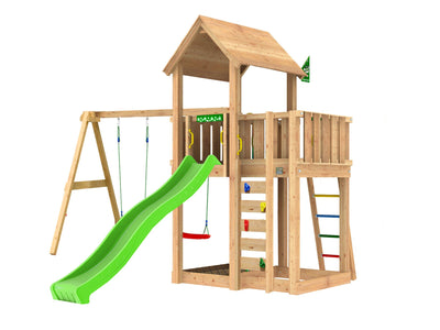 Se Jungle Gym - Legetårn Jungle Gym Mansion 2.1 w/2-Swing Module 220, grøn rutsjebane og 120 kg sand ✔ Kæmpe udvalg i  Jungle Gym - Køb online på udsalg og tilbud lige nu ✔ Hurtig levering: 1 - 2 Hverdage samt billig fragt - Varenummer: BGH-50309922029898 og barcode / Ean: 5705858722863 på lager - Udsalg på Best selling products Spar op til 61% - Over 1324 kendte brands på udsalg