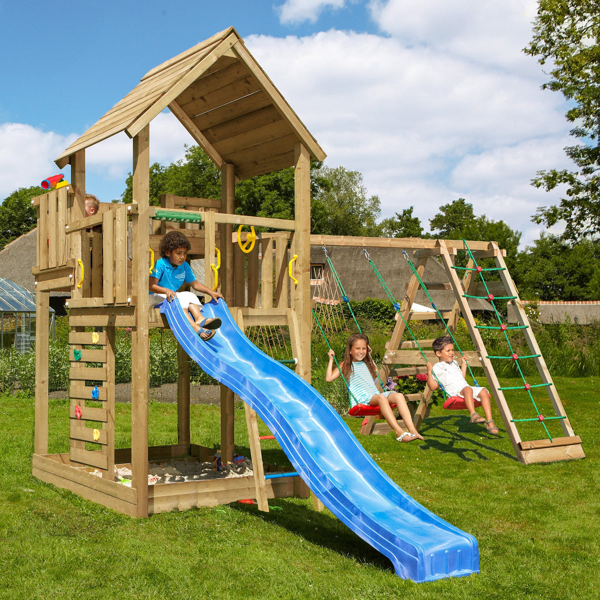 Se Jungle Gym - Legetårn Palace 2.1 2-Climb Blå Rutsjebane 145/180 cm Platform ❤ Kæmpe udvalg i Jungle Gym - Køb online på udsalg og tilbud lige nu ❤ Super billig fragt og lynhurtig levering - Varenummer: Bolig&Haven-61179817034058 og barcode / Ean: 5705858726380 på lager - Udsalg på Store besparelser – op til 67% - Shop over 2.281 kendte brands på udsalg