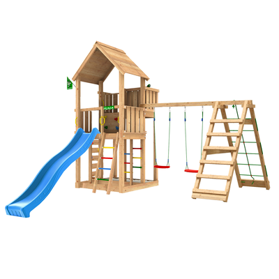 Se Jungle Gym - Legetårn Jungle Gym Palace 2.1 m/2-Climb Module 220 og blå rutsjebane ❤ Kæmpe udvalg i Jungle Gym ❤ Hurtig levering: 1 - 2 Hverdage samt billig fragt - Varenummer: BGH-47759189311818 og barcode / Ean: '5705858726373 på lager - Udsalg på Best selling products Spar op til 61% - Over 1324 kendte brands på udsalg