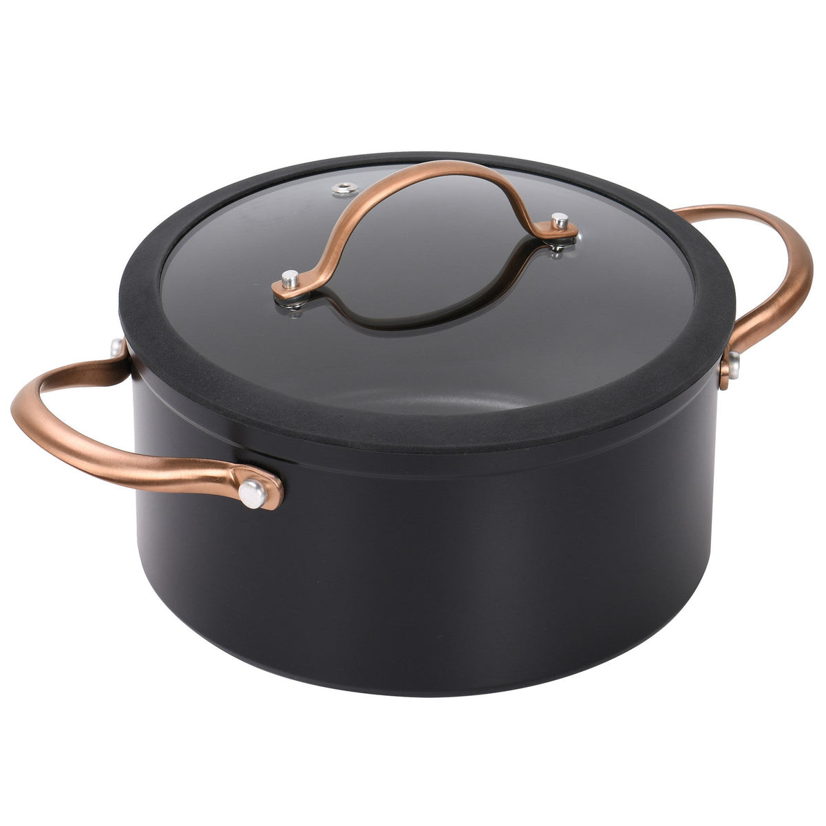 Modern House Black Copper gryde på 3 liter med sort finish og kobberfarvet håndtag