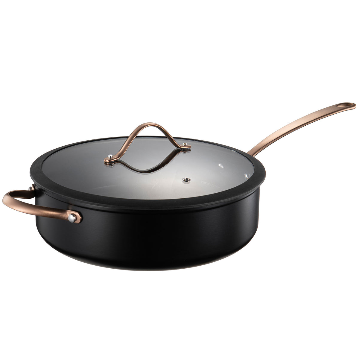 Modern House Black Copper sauterpande på 6 liter med kobberfarvet håndtag