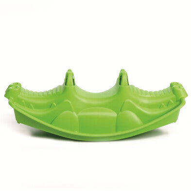 Grøn krokodillevippe i plastik fra Paradiso Toys, 101 cm, med plads til tre børn