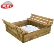 Se Nordic Play - Sandkasse med bænk og låg 120x120 cm inkl. 240 kg sand ❤ Kæmpe udvalg i Nordic Play ❤ Hurtig levering: 1 - 2 Hverdage samt billig fragt - Varenummer: BGH-42438329139452 og barcode / Ean: &