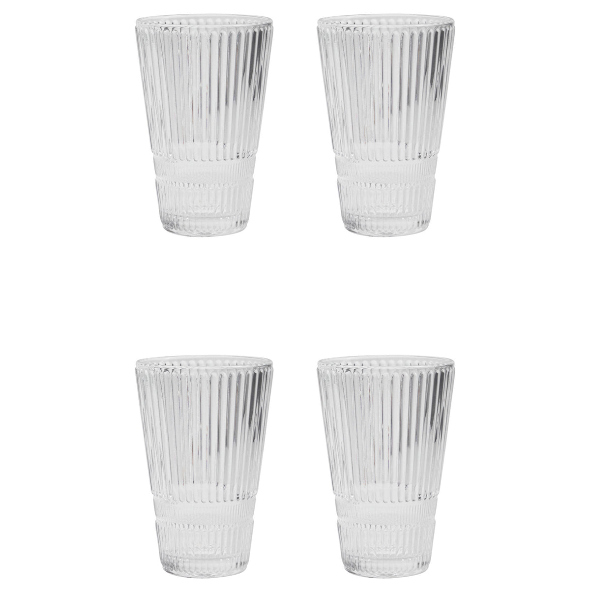 Fire klare House Doctor HD ølglas med riflet overflade