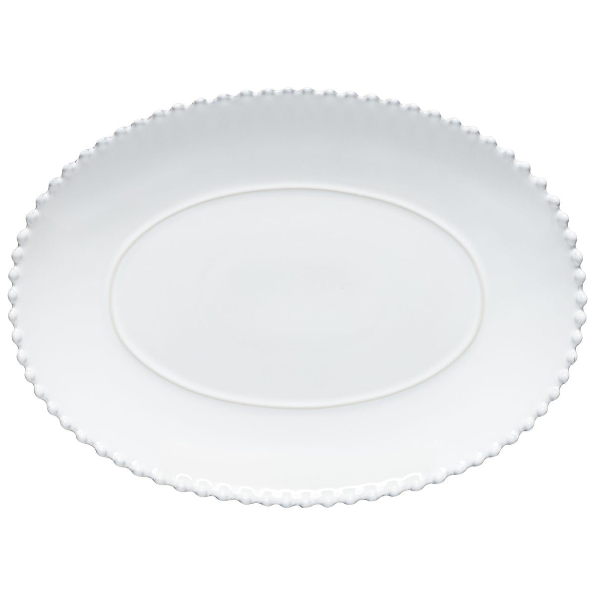 Ovalt Costa Nova Pearl serveringsfad på 34 cm i stentøj
