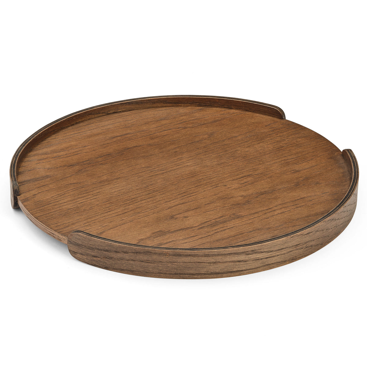 Rund Cooee Design Woody bakke på 35 cm i mørkt bejdet eg