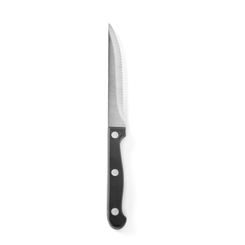 Sæt med seks Hendi steakknive med sort ABS-greb og bølgeskær
