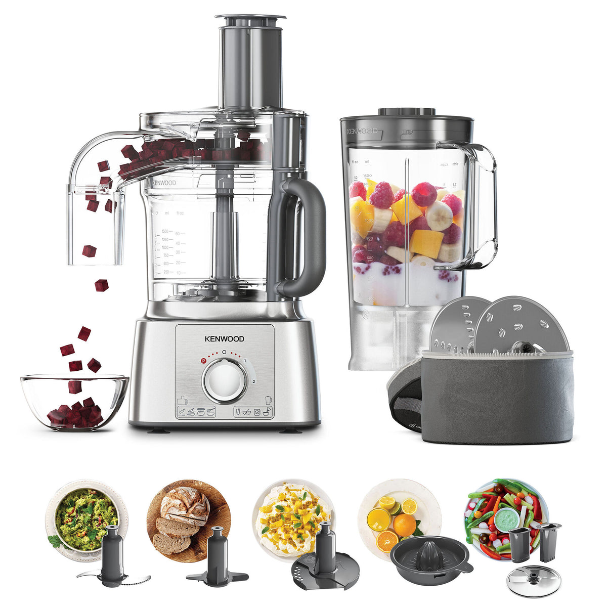 Kenwood MultiPro Express FDP65.820.SI foodprocessor i stål