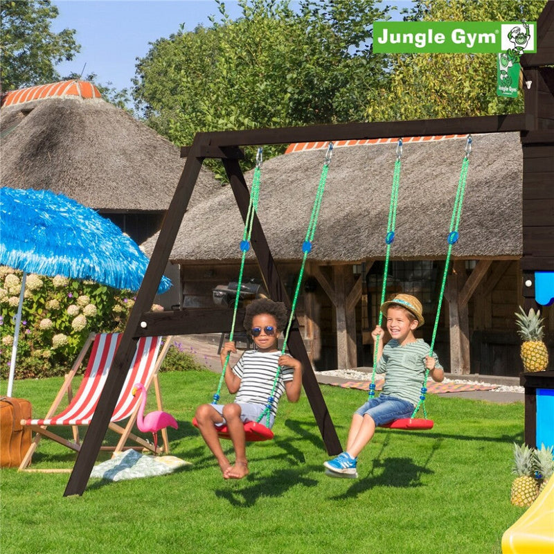 Se Jungle Gym - 2-Swing Modul 220, Jungle Gym, grundmalet sort ✔ Kæmpe udvalg i  Jungle Gym - Køb online på udsalg og tilbud lige nu ✔ Hurtig levering: 1 - 2 Hverdage samt billig fragt - Varenummer: BGH-50309922128202 og barcode / Ean: 5705858713472 på lager - Udsalg på Best selling products Spar op til 58% - Over 1324 kendte brands på udsalg