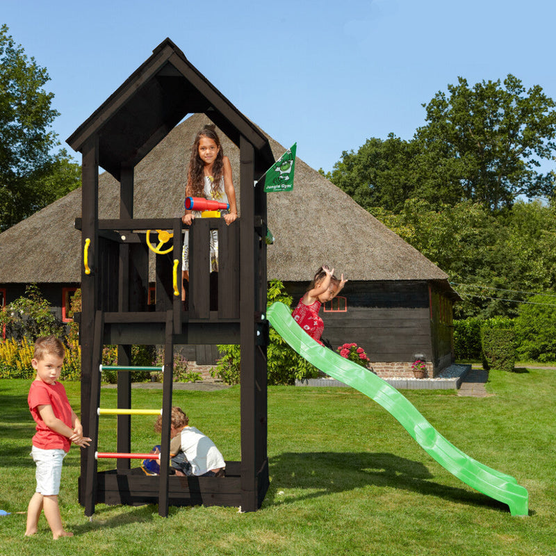 Se Jungle Gym - Legetårn Jungle Gym Club, grundmalet sort, ekskl. rutschebane ✔ Kæmpe udvalg i  Jungle Gym - Køb online på udsalg og tilbud lige nu ✔ Hurtig levering: 1 - 2 Hverdage samt billig fragt - Varenummer: BGH-50309923471690 og barcode / Ean: 5705858713625 på lager - Udsalg på Best selling products Spar op til 66% - Over 1324 kendte brands på udsalg