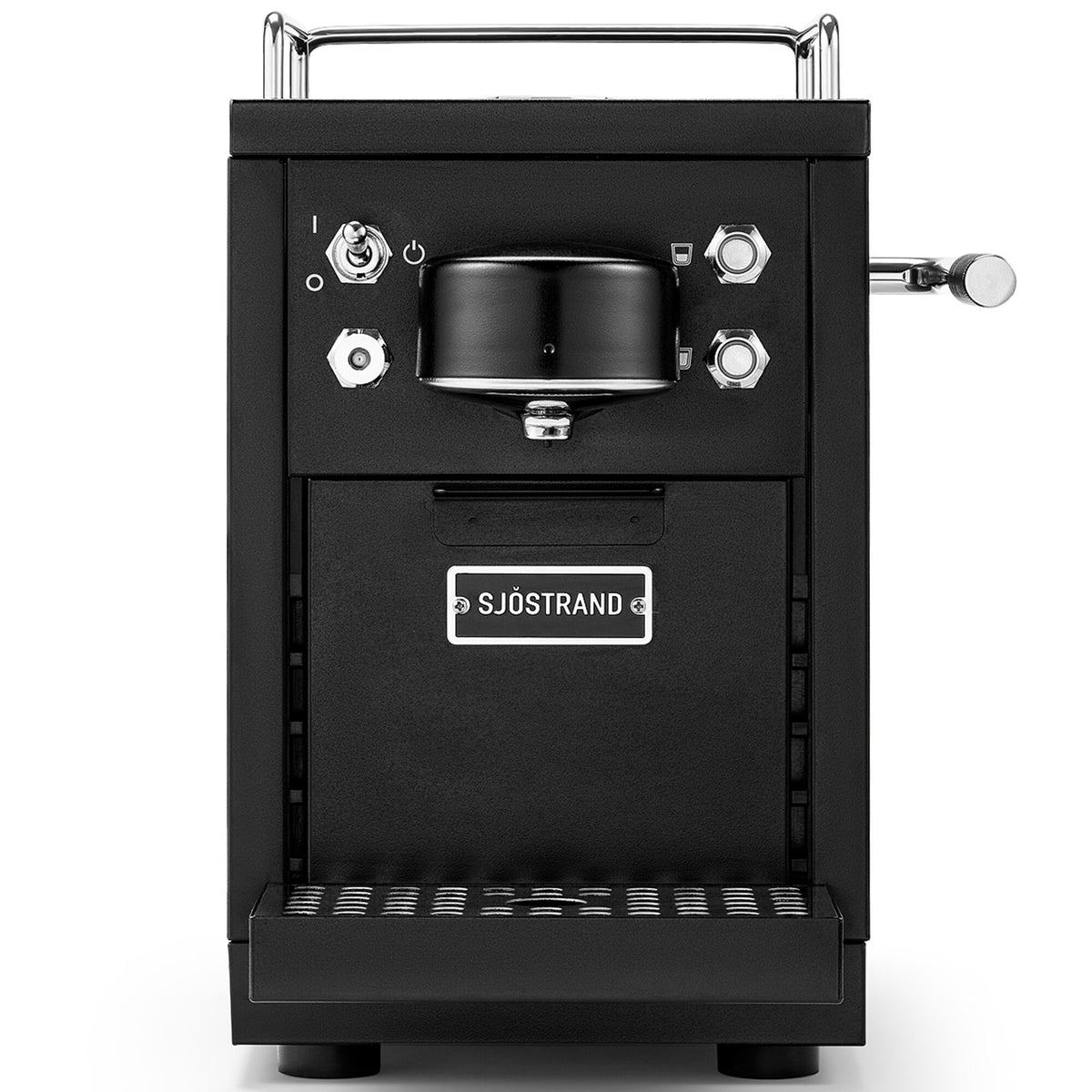 Sort Sjöstrand Coffee The Original 2 kapselmaskine med design i rustfrit stål
