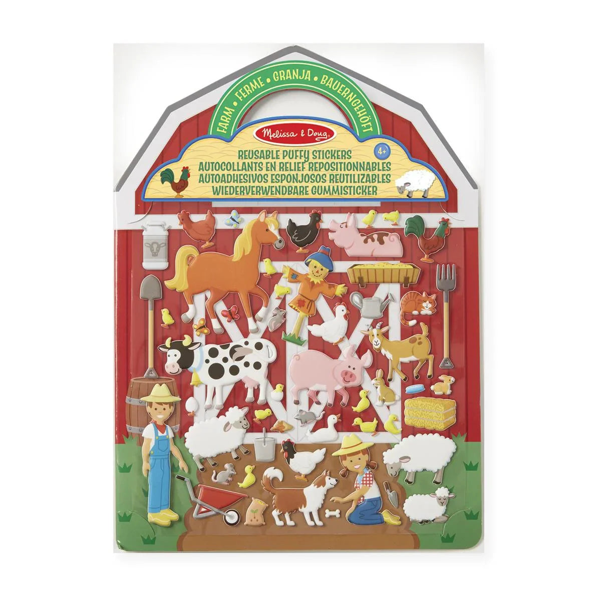 Melissa & Doug klistermærkesæt med bondegård og puffy-klistermærker