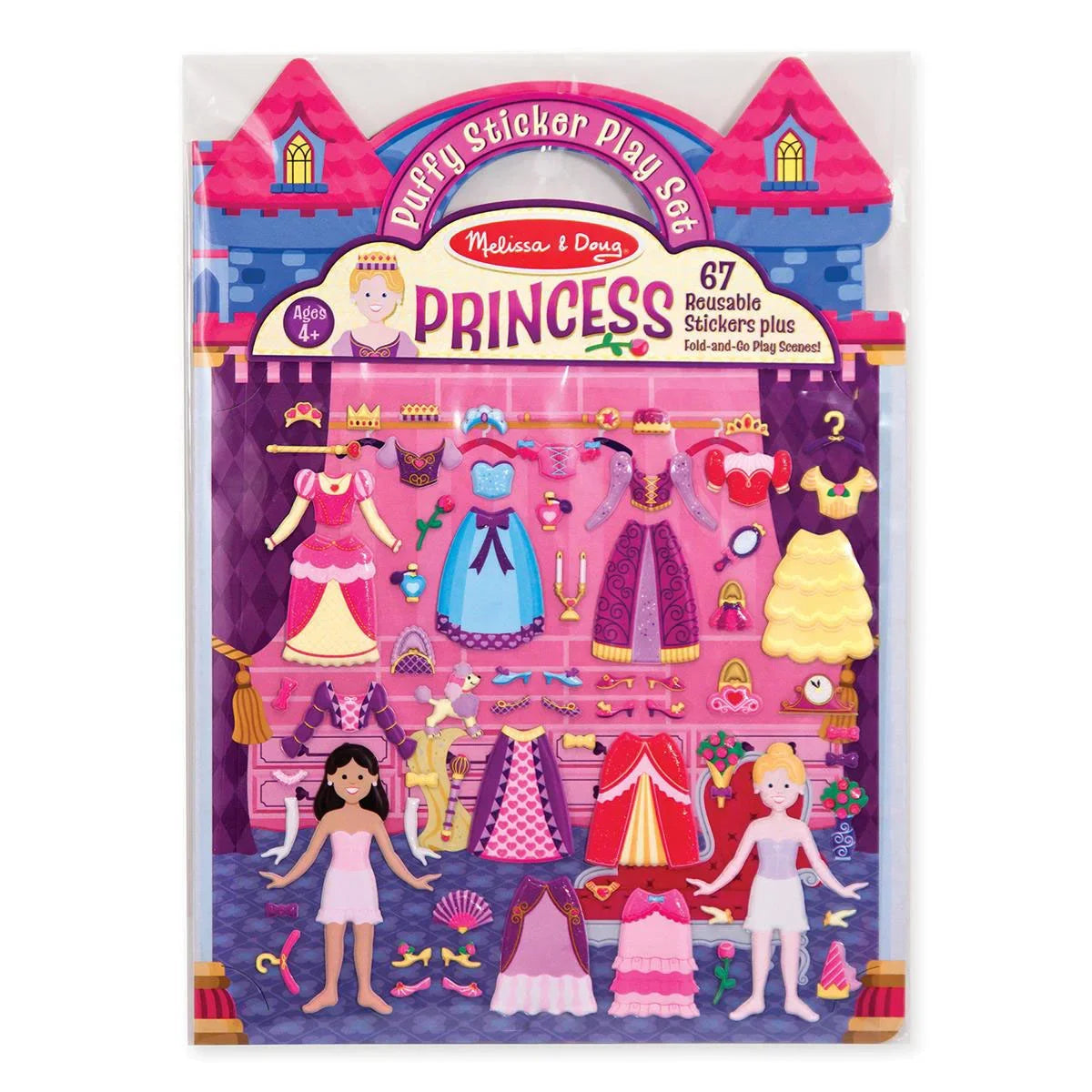 Melissa & Doug klistermærkesæt med prinsessetema og genanvendelige puffy stickers
