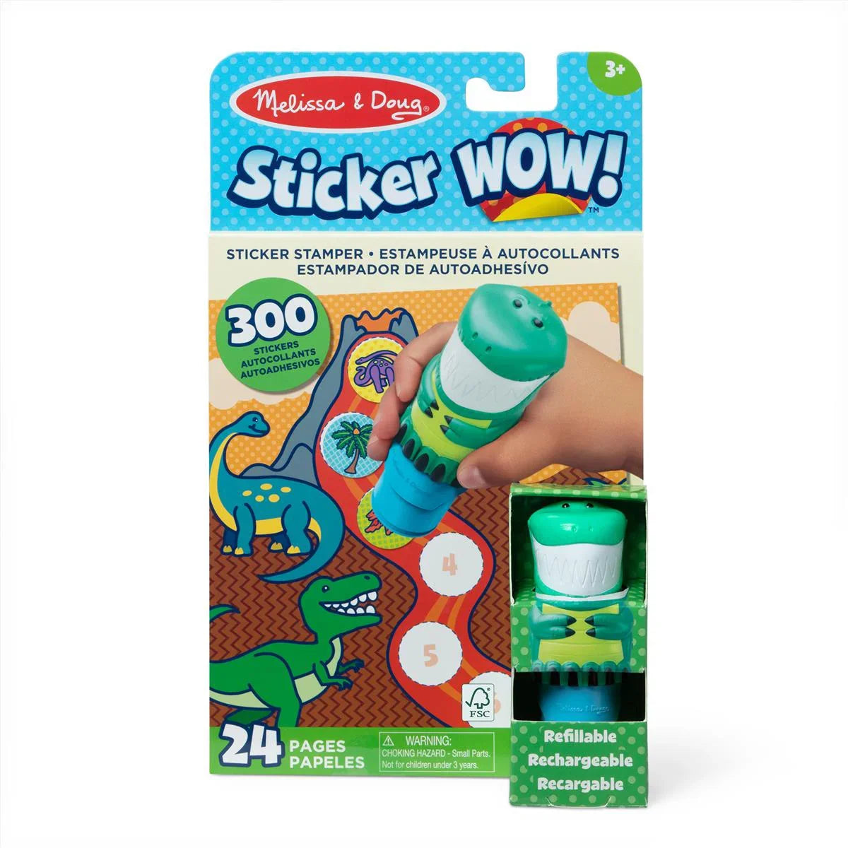 Melissa & Doug Sticker Wow! klistermærkesæt med dinosaurmotiv
