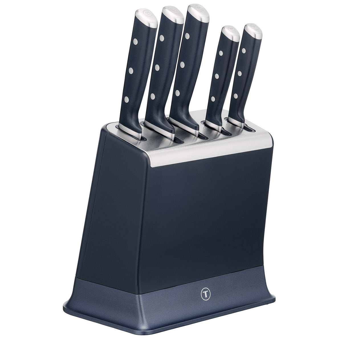 Tefal EverSharp Pro knivblok i mørkeblå med knive