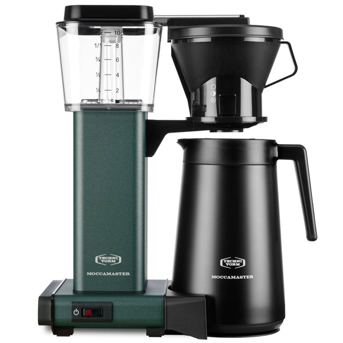 Moccamaster Manual Thermo kaffemaskine i forest green med termokande