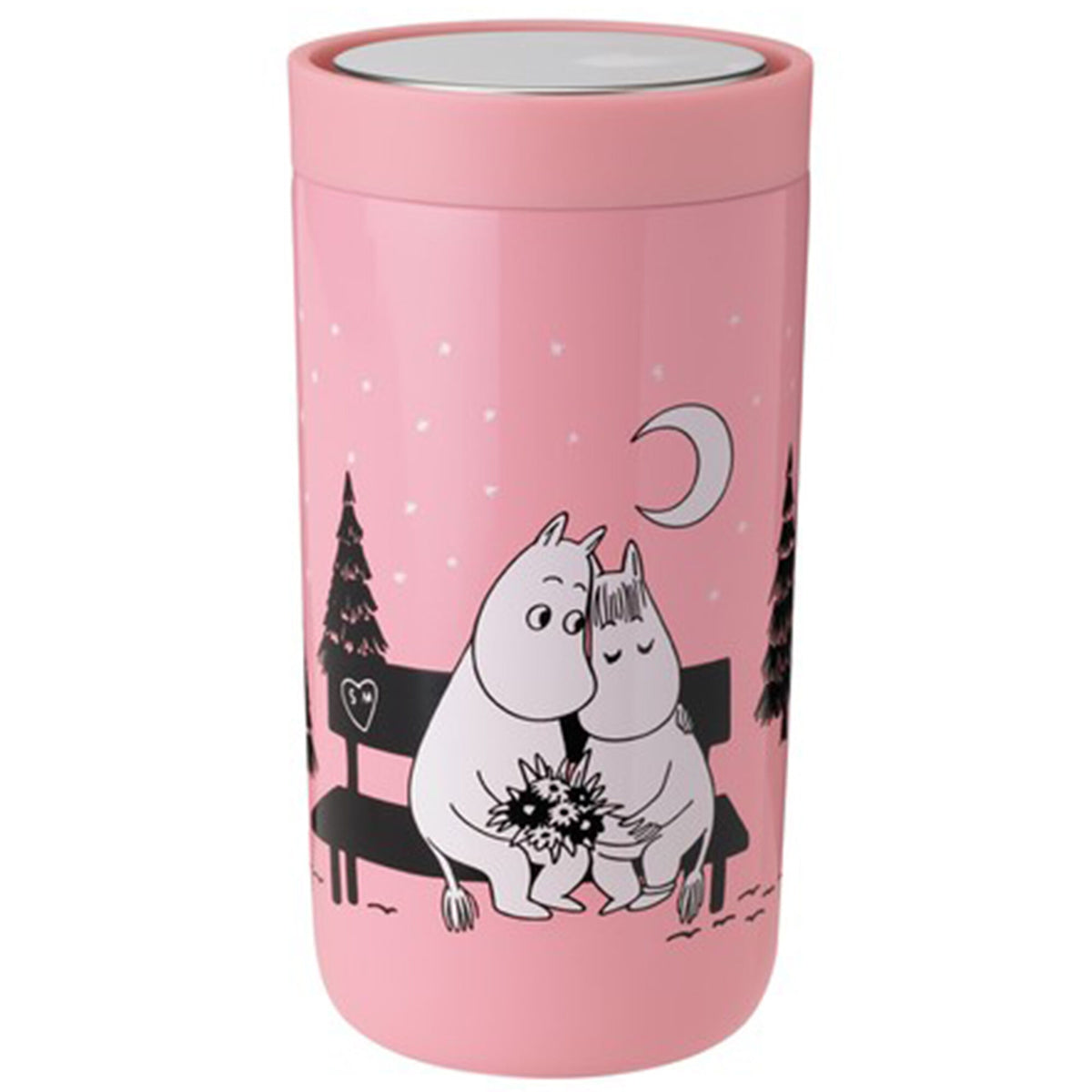 Stelton To Go Click termokrus på 0,2 liter med I Love You-design