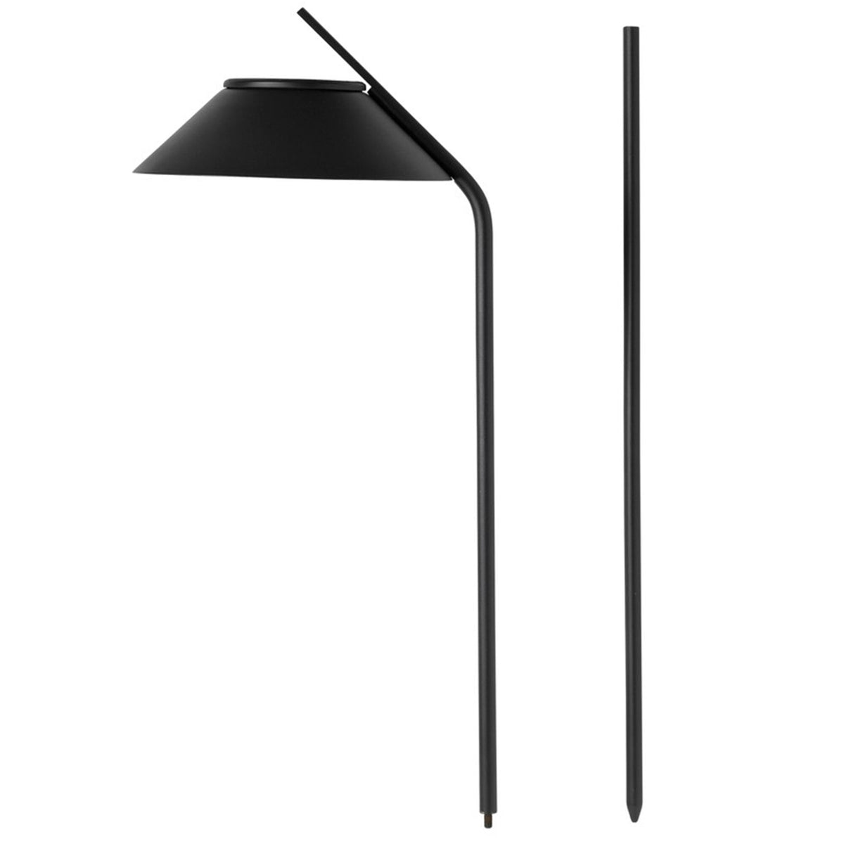 Sort Stelton Vinkel solcellelampe på stativ til udendørs belysning