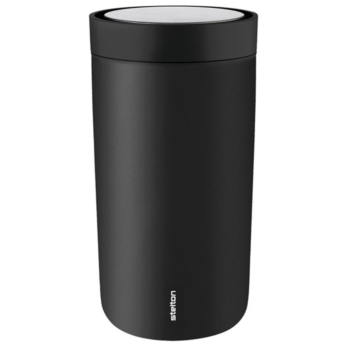 Sort termokrus på 0,2 liter fra Stelton, To Go Click, i nuancen soft black