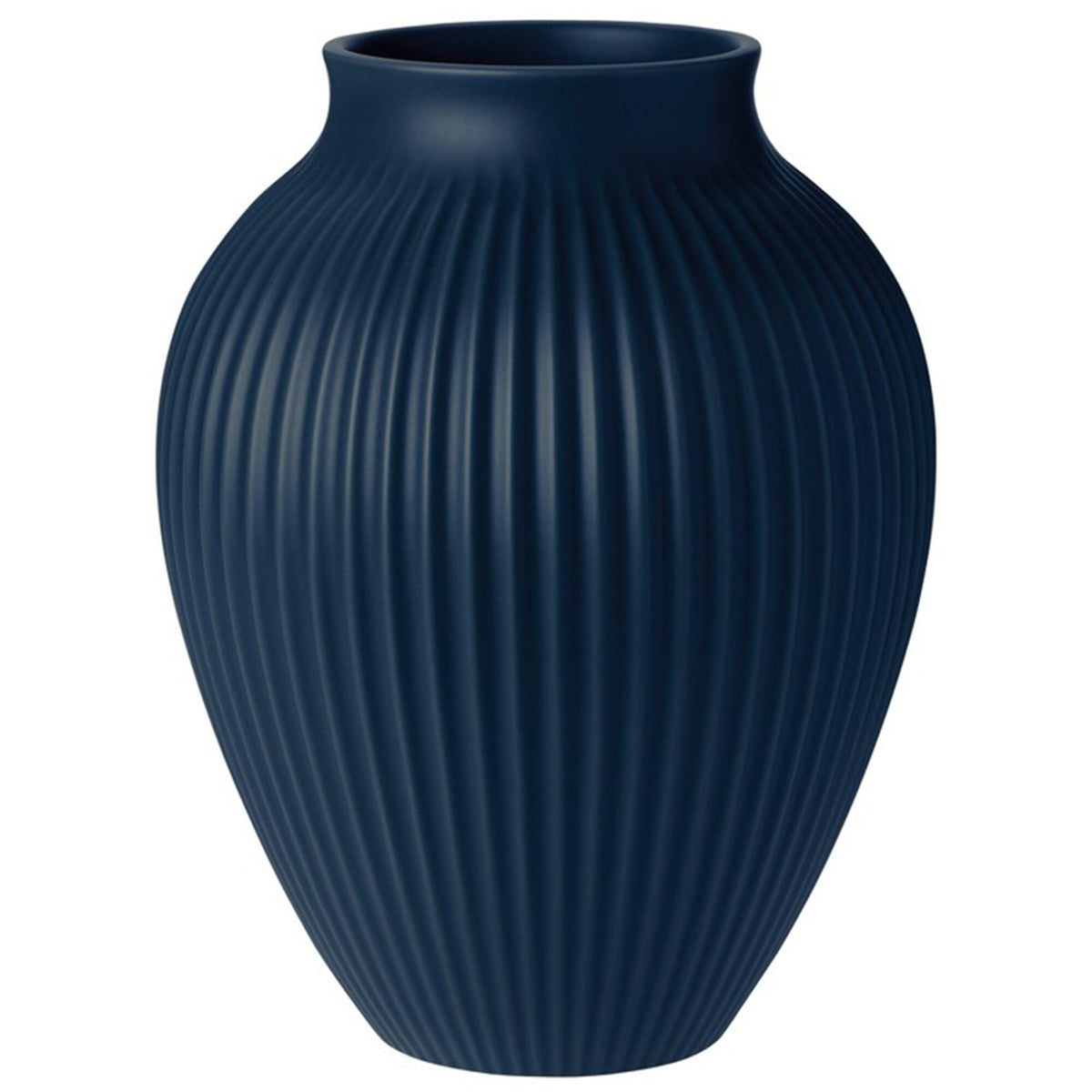 Knabstrup Ripple vase på 27 cm i mat dark blue