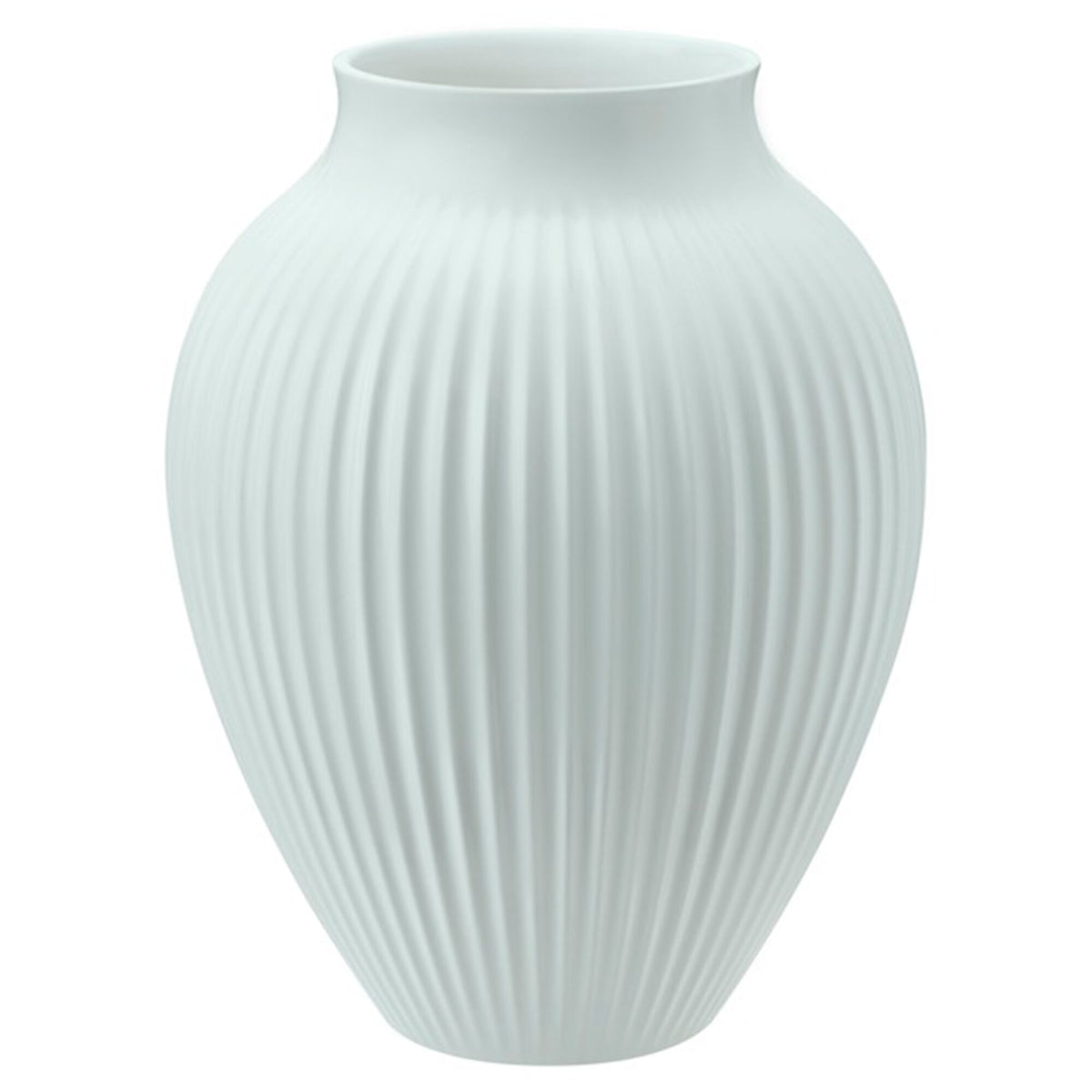 Knabstrup Ripple vase i mat ice blue, 20 cm, med bløde former