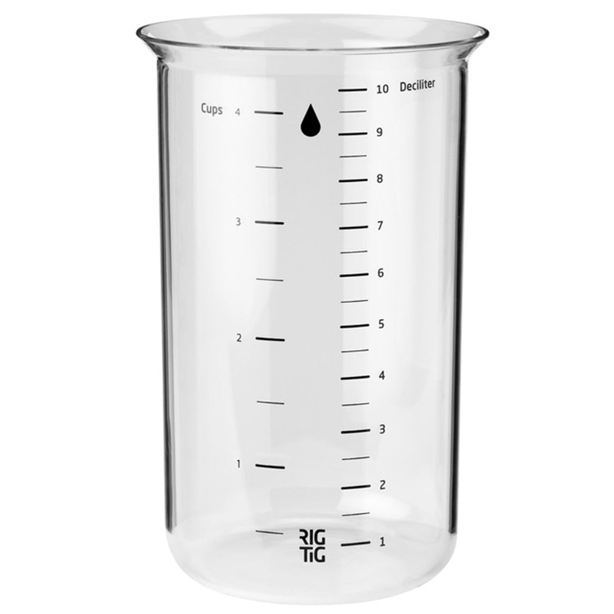 Klart Rig-Tig MIX-IT målebæger på 1 liter med transparent design