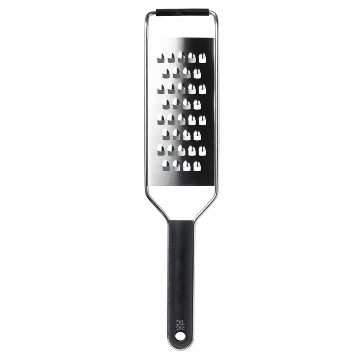 Sort Rig-Tig GRATE-IT groft rivejern på 31 cm med ergonomisk håndtag