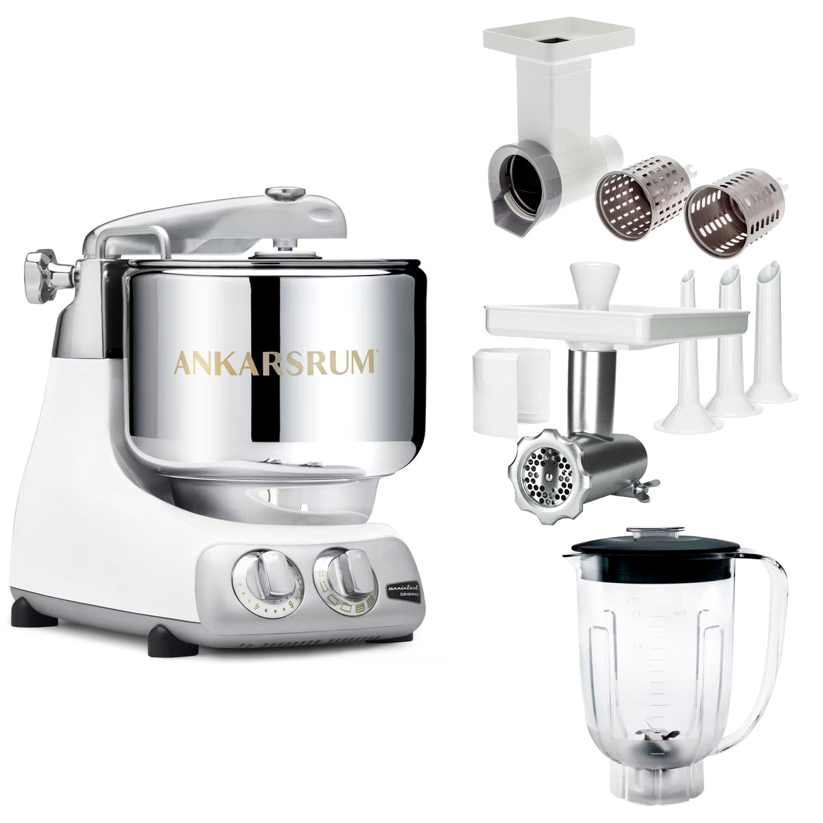 Ankarsrum Assistent Original AKM 6230 køkkenmaskine i glossy white
