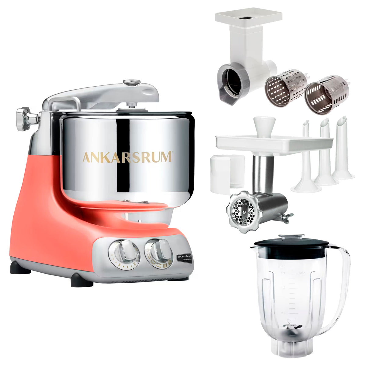 Ankarsrum Assistent Original AKM 6230 køkkenassistent i farven coral crush