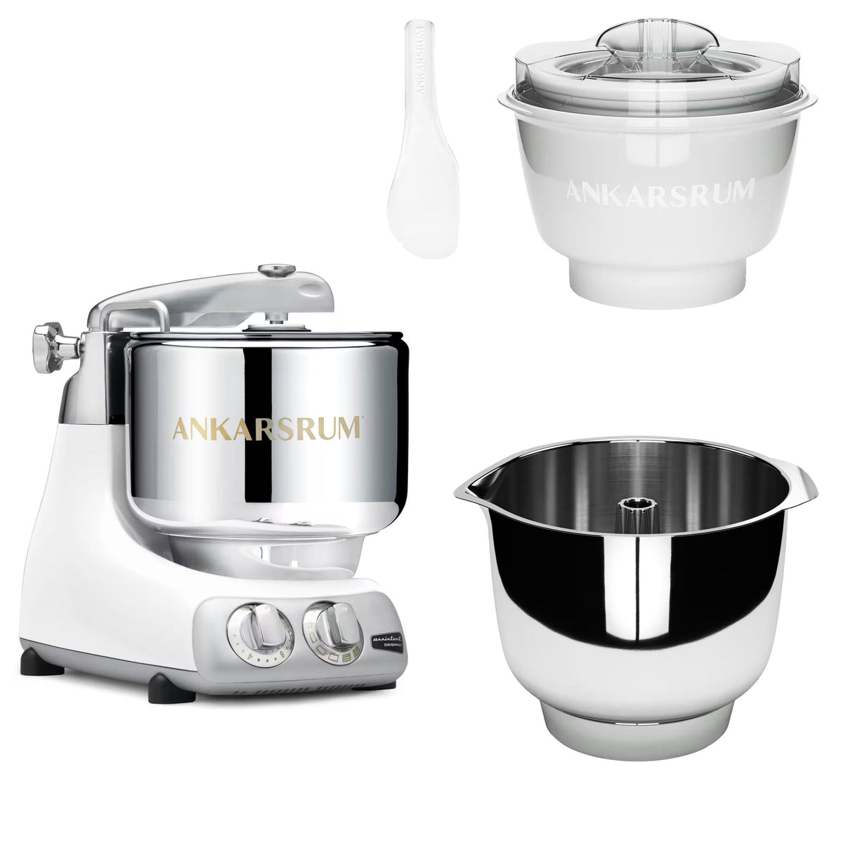 Ankarsrum Assistent Original AKM 6230 køkkenmaskine i mineral hvid