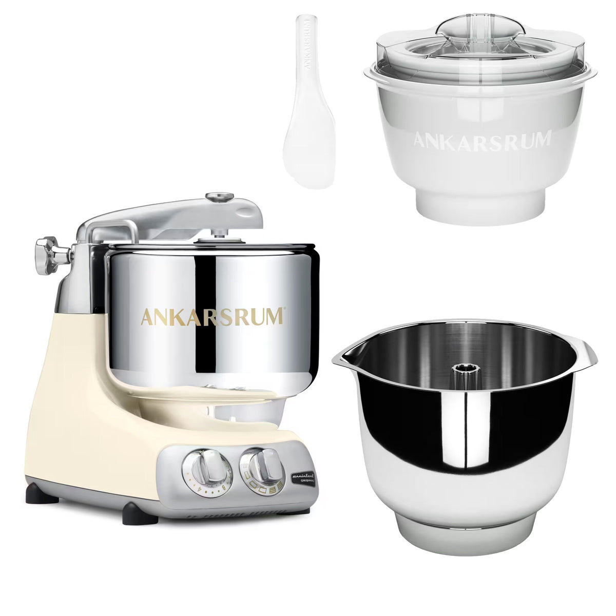 Ankarsrum Assistent Original AKM 6230 køkkenmaskine i light creme